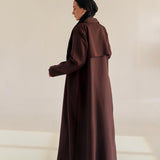 Long Blazer Trench Marron